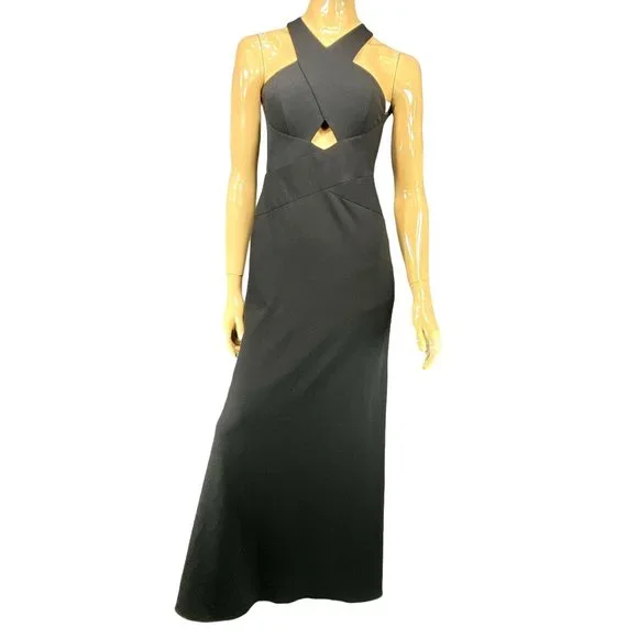 halter cut out dress Side Shirring Criss Cross Front Wrap Halter Neck Dress Cut Outs – sunifty main image 0